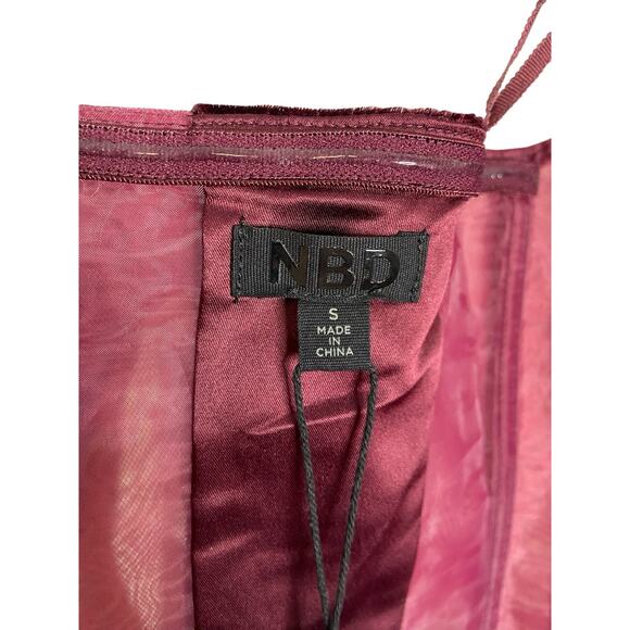 NBD Clarke Bustier Top Underwire Sheer Mesh Velvet Panel Party Statement Sz S - Picture 9 of 10